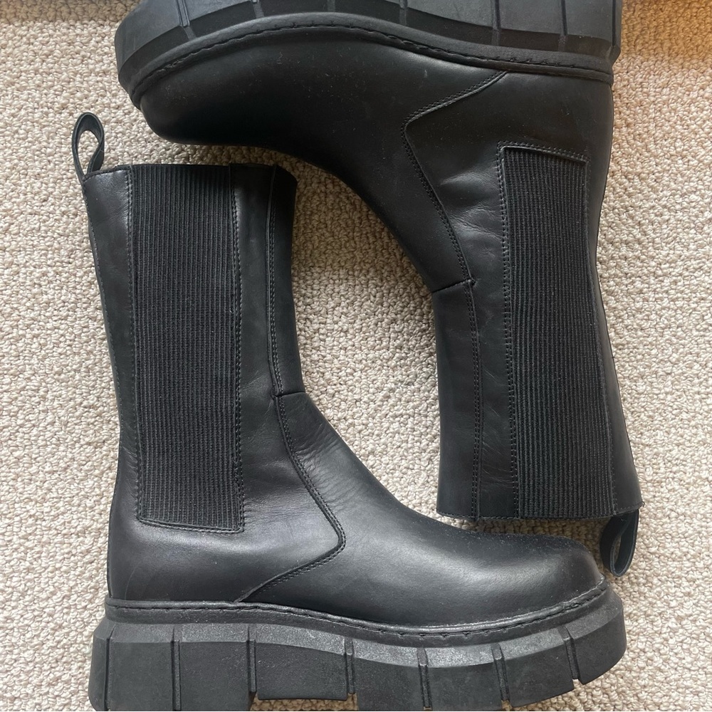 ALOHAS Black Combat & Moto Boots